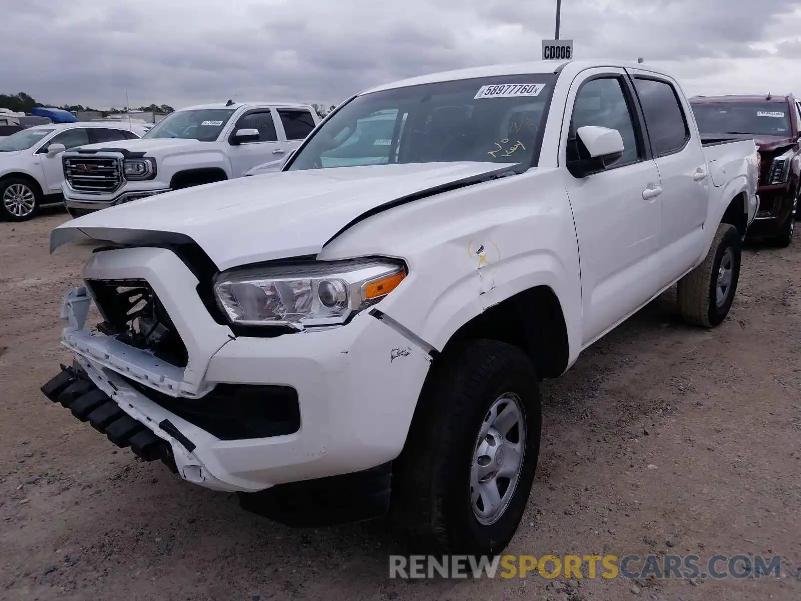 2 Photograph of a damaged car 5TFAX5GN1LX166893 TOYOTA TACOMA 2020