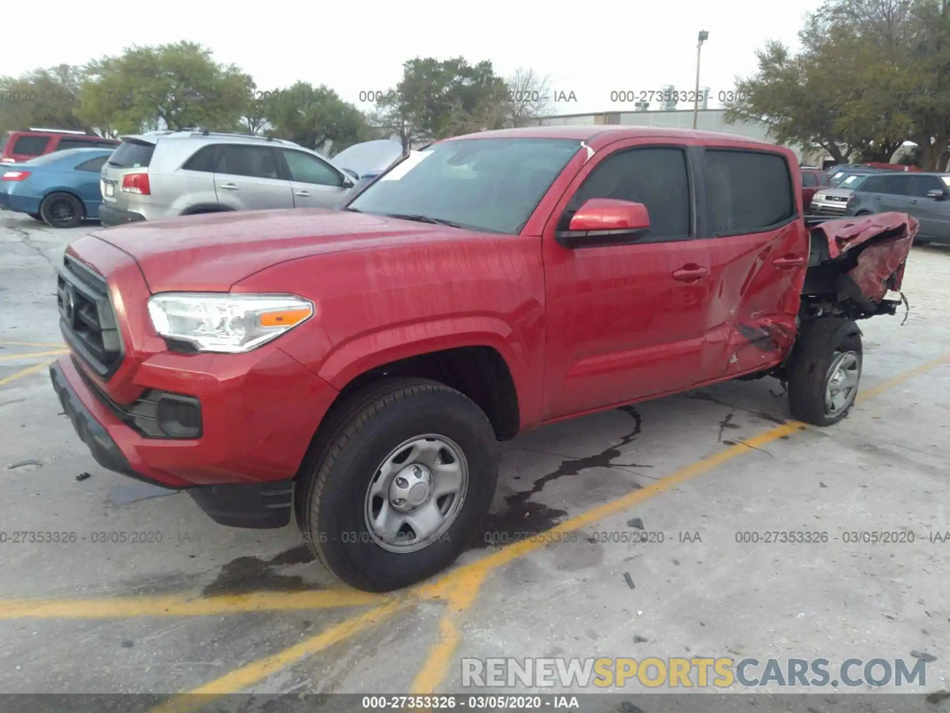 2 Photograph of a damaged car 5TFAX5GN1LX170734 TOYOTA TACOMA 2020