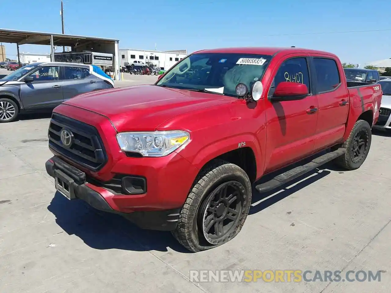 2 Photograph of a damaged car 5TFAX5GN1LX182351 TOYOTA TACOMA 2020