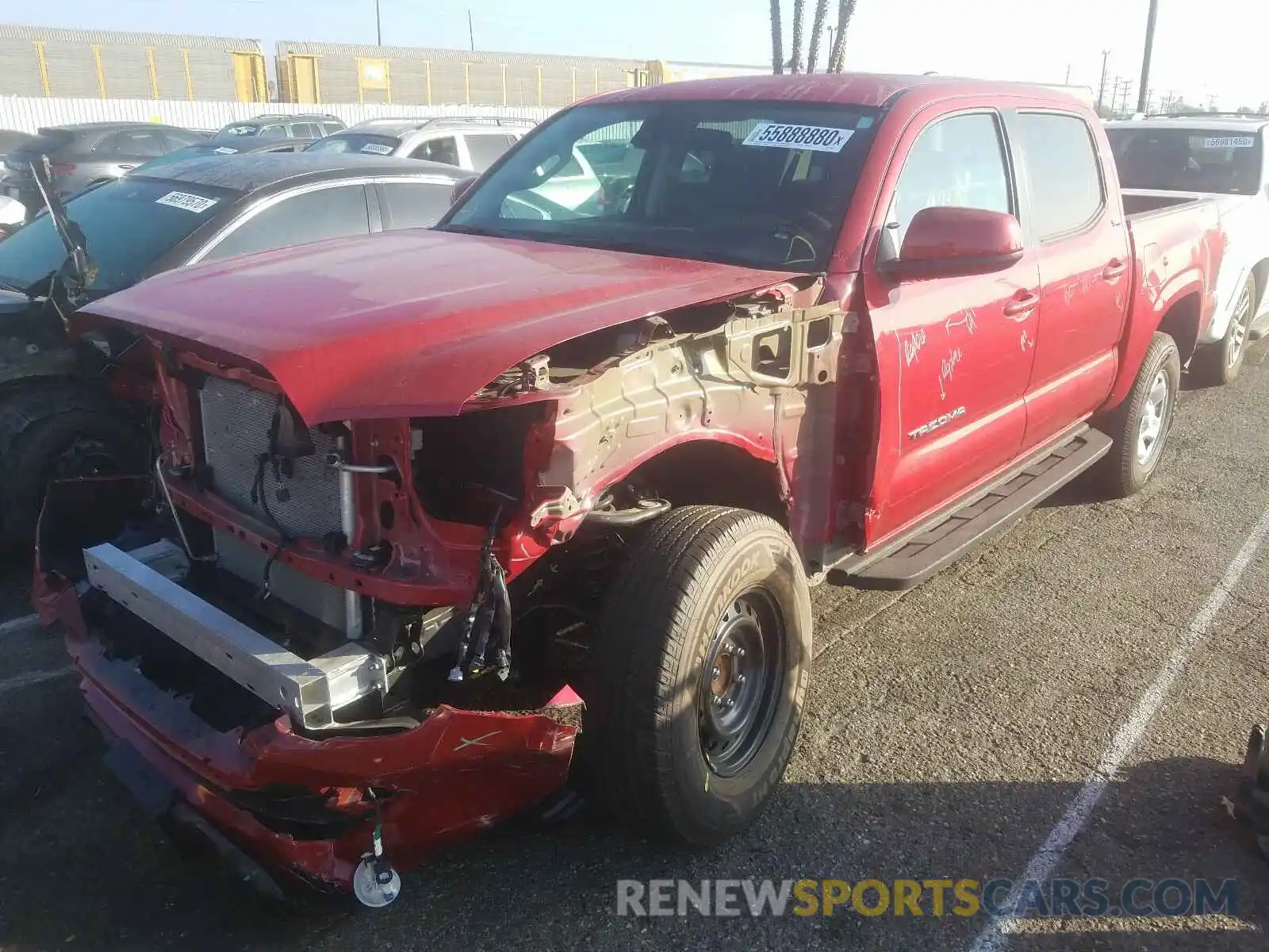 2 Photograph of a damaged car 5TFAX5GN1LX182527 TOYOTA TACOMA 2020