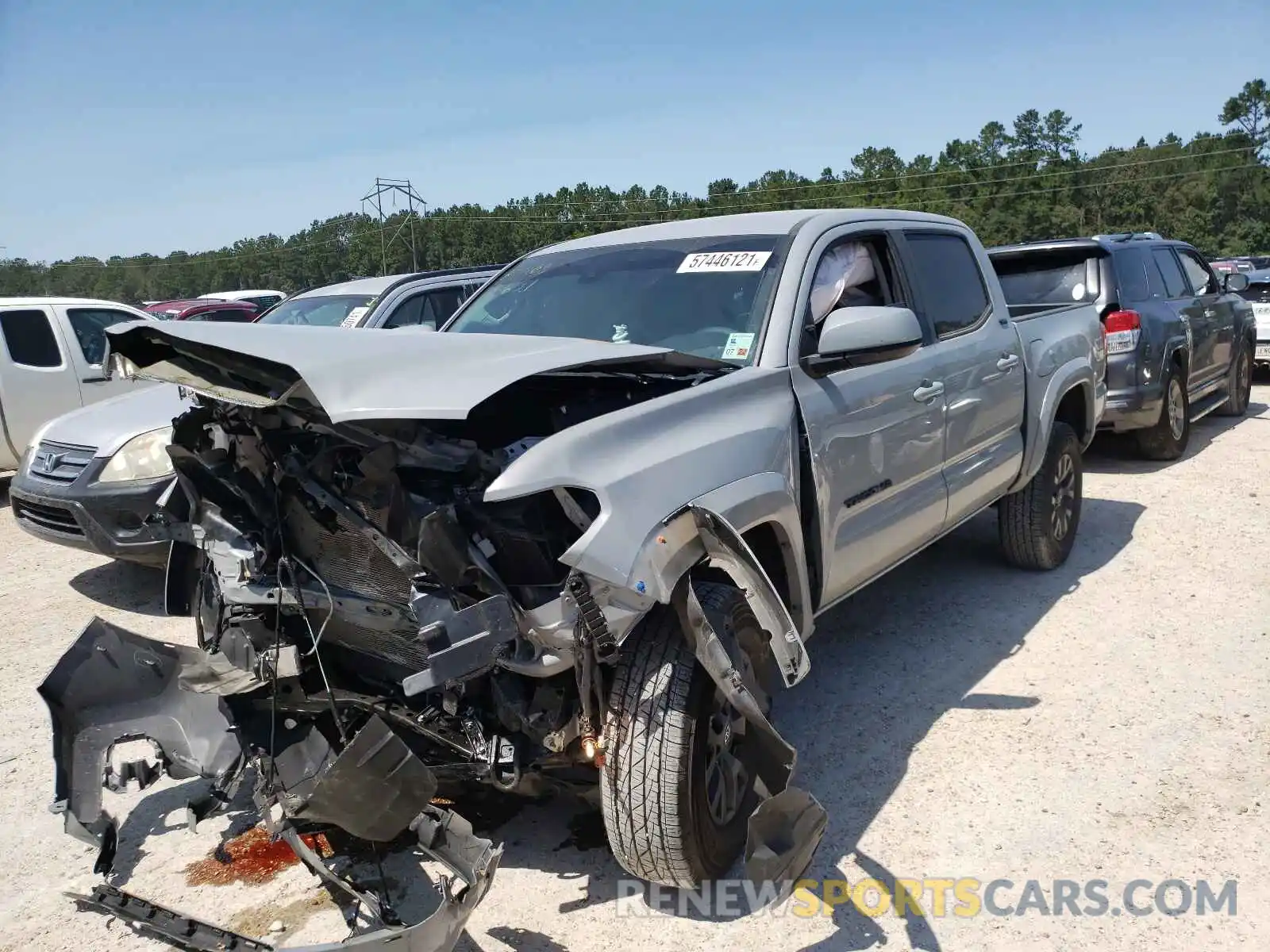 2 Photograph of a damaged car 5TFAX5GN2LX184108 TOYOTA TACOMA 2020