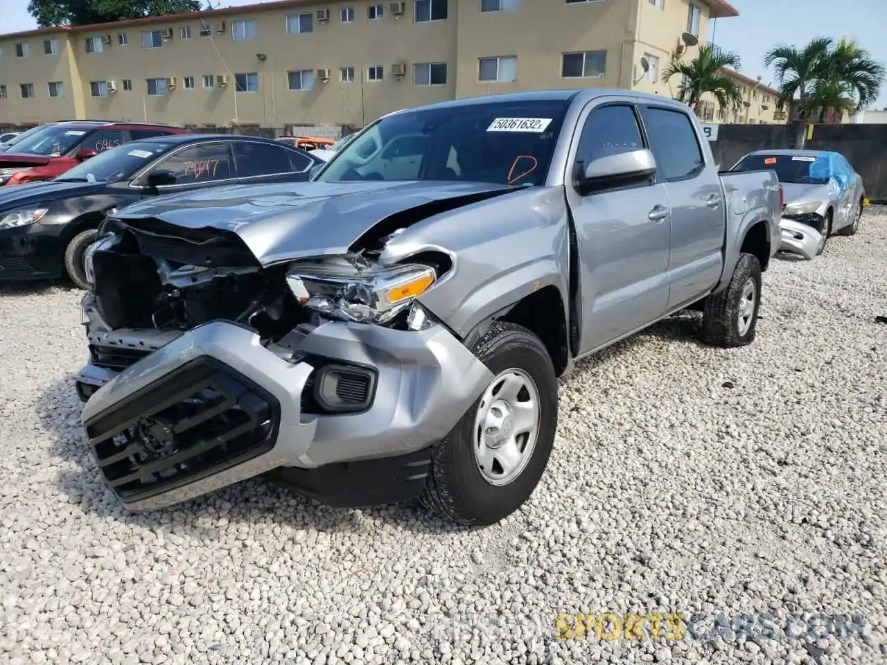 2 Photograph of a damaged car 5TFAX5GN2LX185811 TOYOTA TACOMA 2020