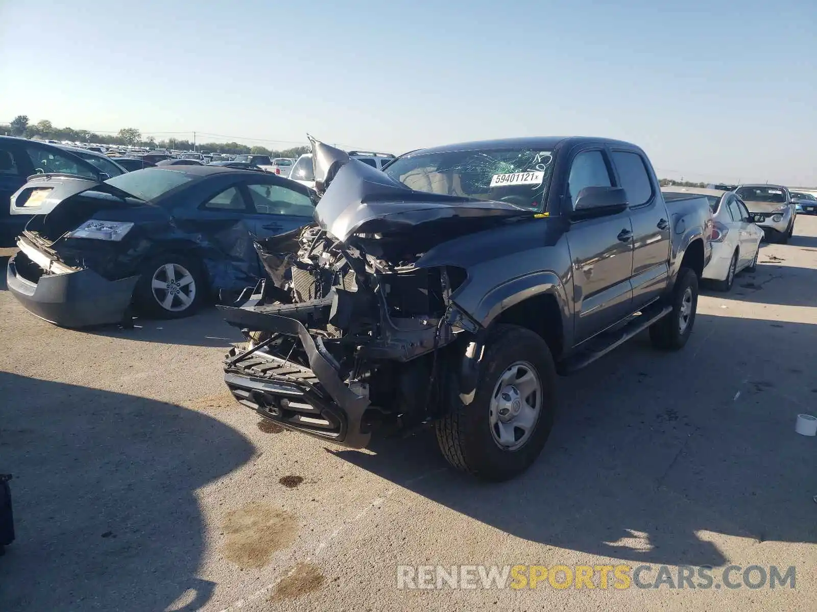 2 Photograph of a damaged car 5TFAX5GN3LX178687 TOYOTA TACOMA 2020