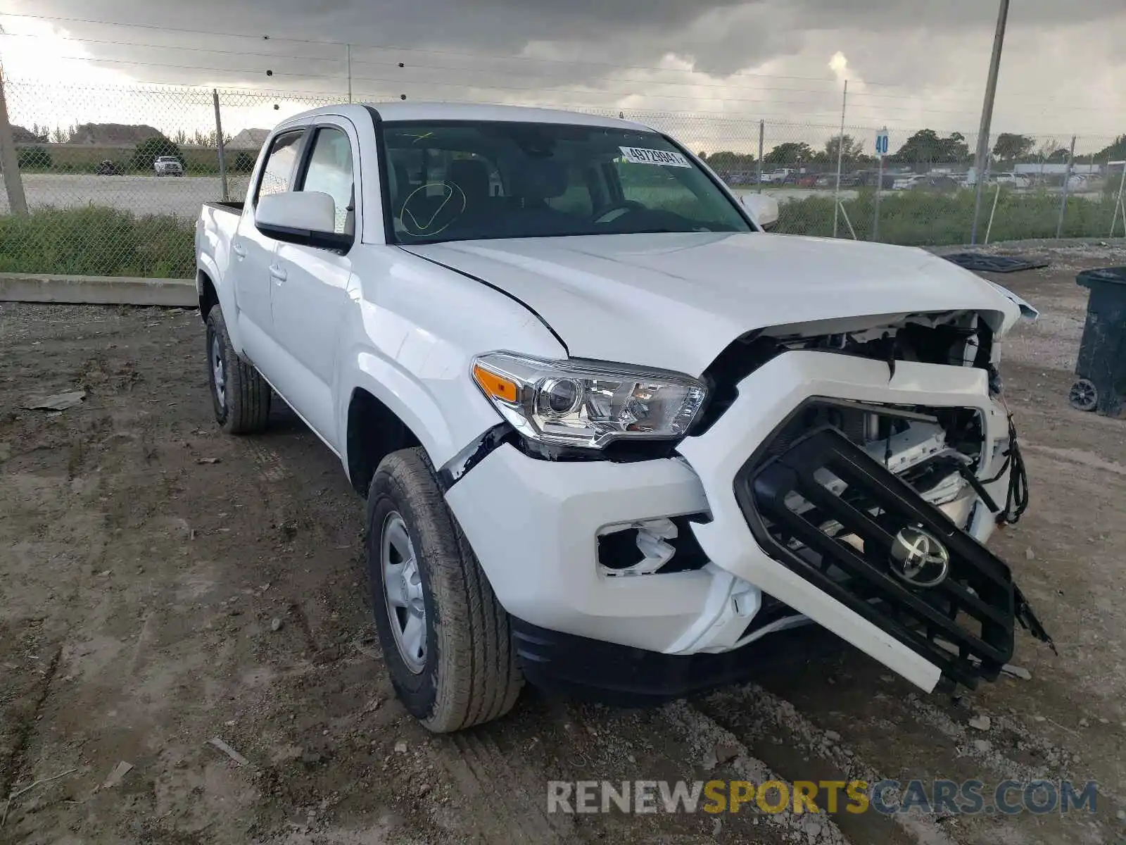 1 Photograph of a damaged car 5TFAX5GN3LX186529 TOYOTA TACOMA 2020