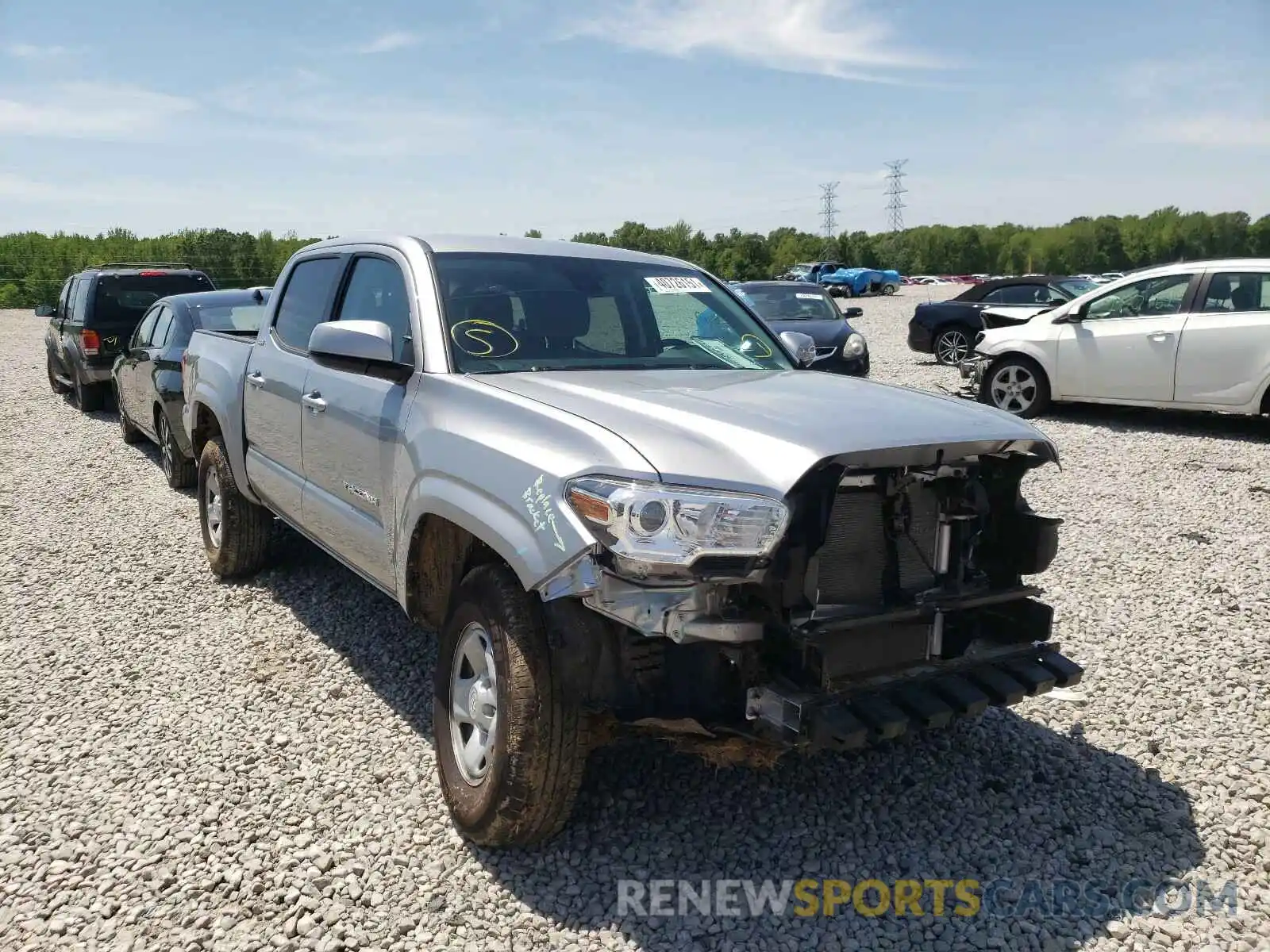 1 Photograph of a damaged car 5TFAX5GN4LX179301 TOYOTA TACOMA 2020