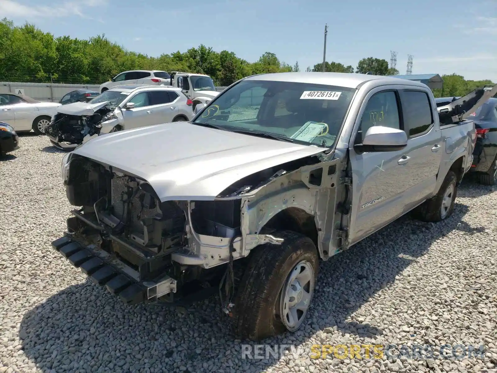 2 Photograph of a damaged car 5TFAX5GN4LX179301 TOYOTA TACOMA 2020