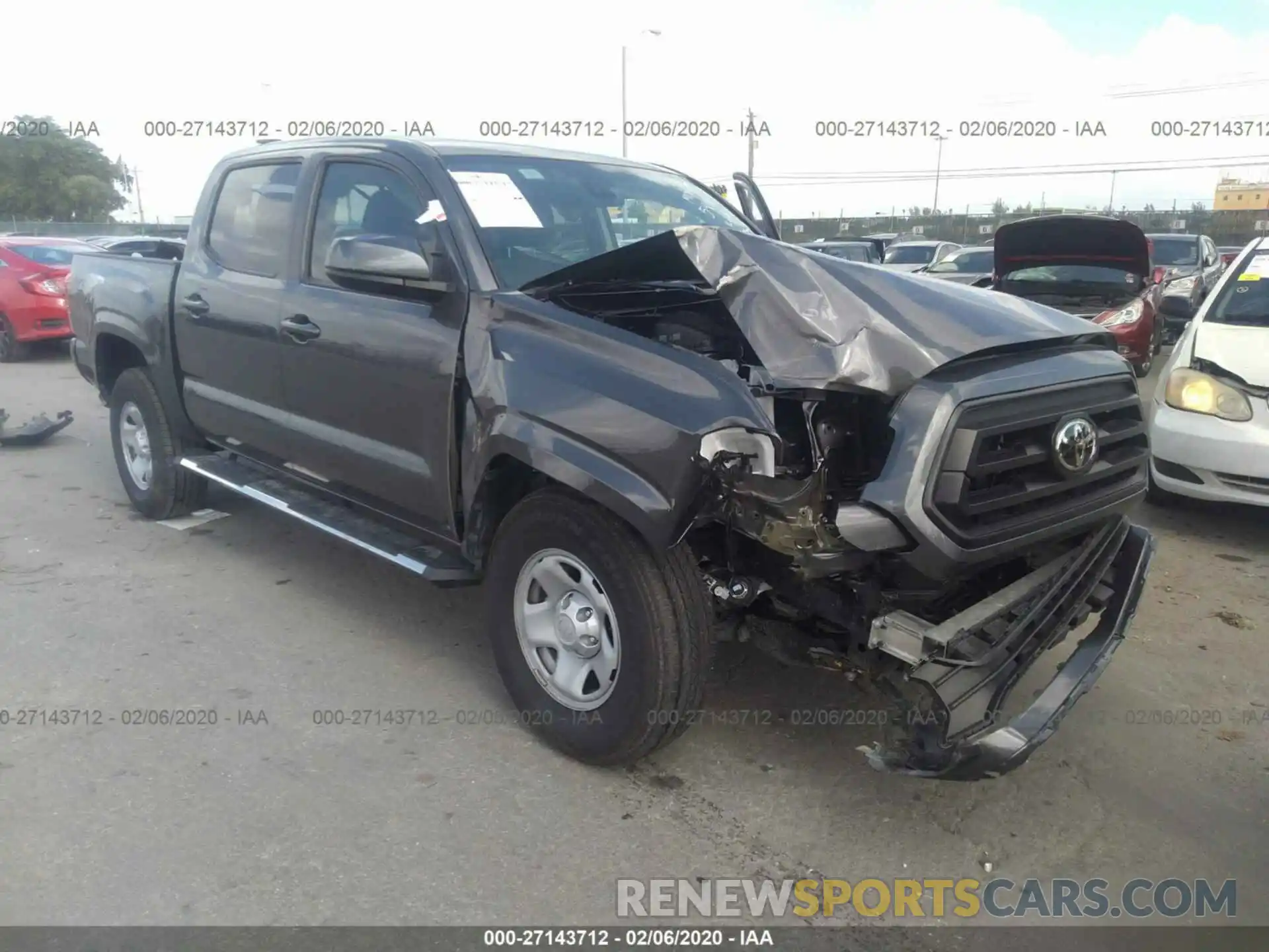 1 Photograph of a damaged car 5TFAX5GN6LX165416 TOYOTA TACOMA 2020