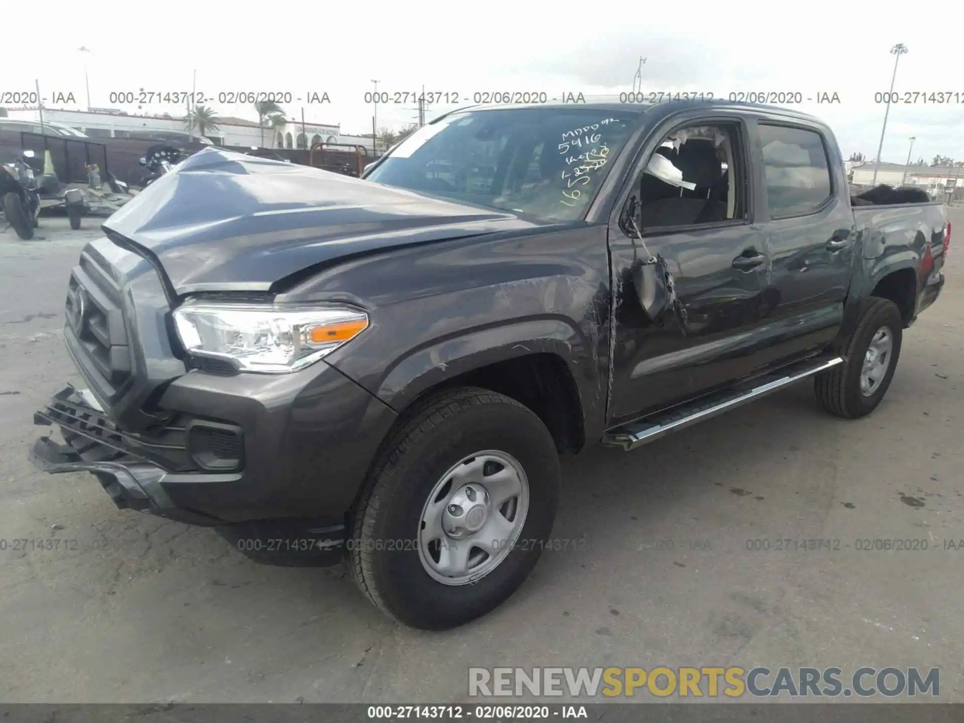 2 Photograph of a damaged car 5TFAX5GN6LX165416 TOYOTA TACOMA 2020