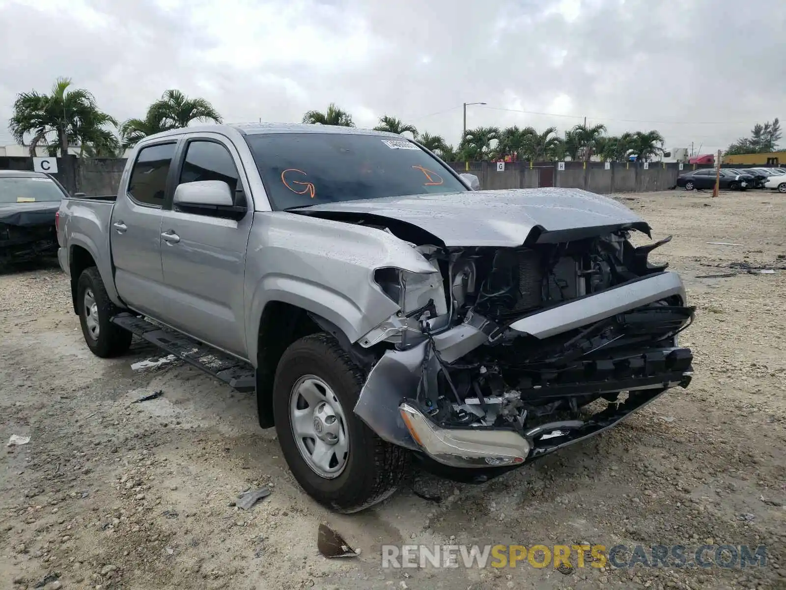 1 Photograph of a damaged car 5TFAX5GN7LX183388 TOYOTA TACOMA 2020