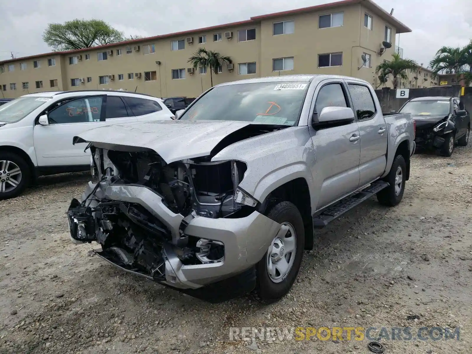 2 Photograph of a damaged car 5TFAX5GN7LX183388 TOYOTA TACOMA 2020