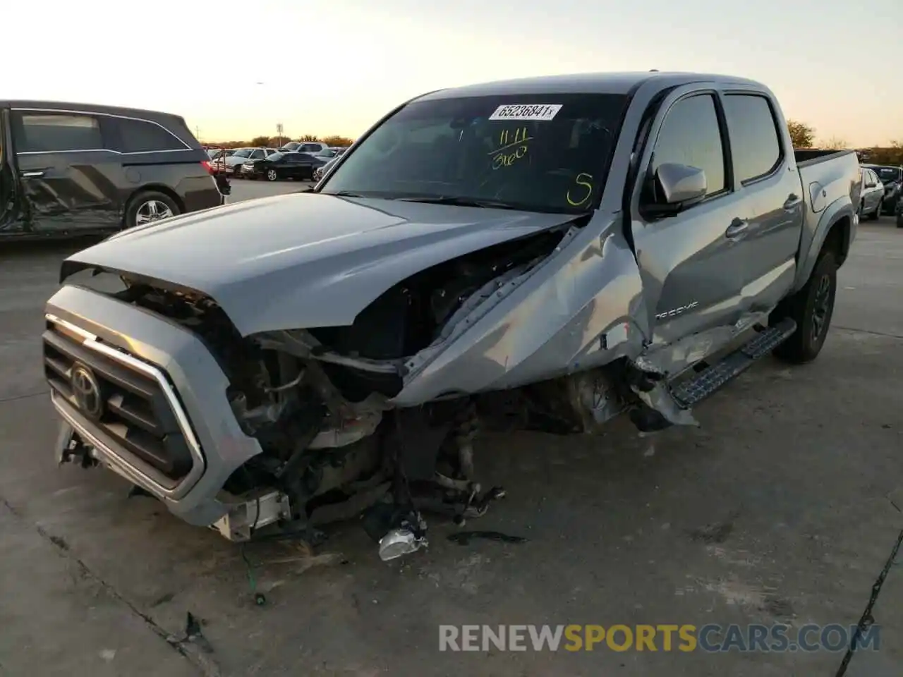 2 Photograph of a damaged car 5TFAX5GN7LX183780 TOYOTA TACOMA 2020