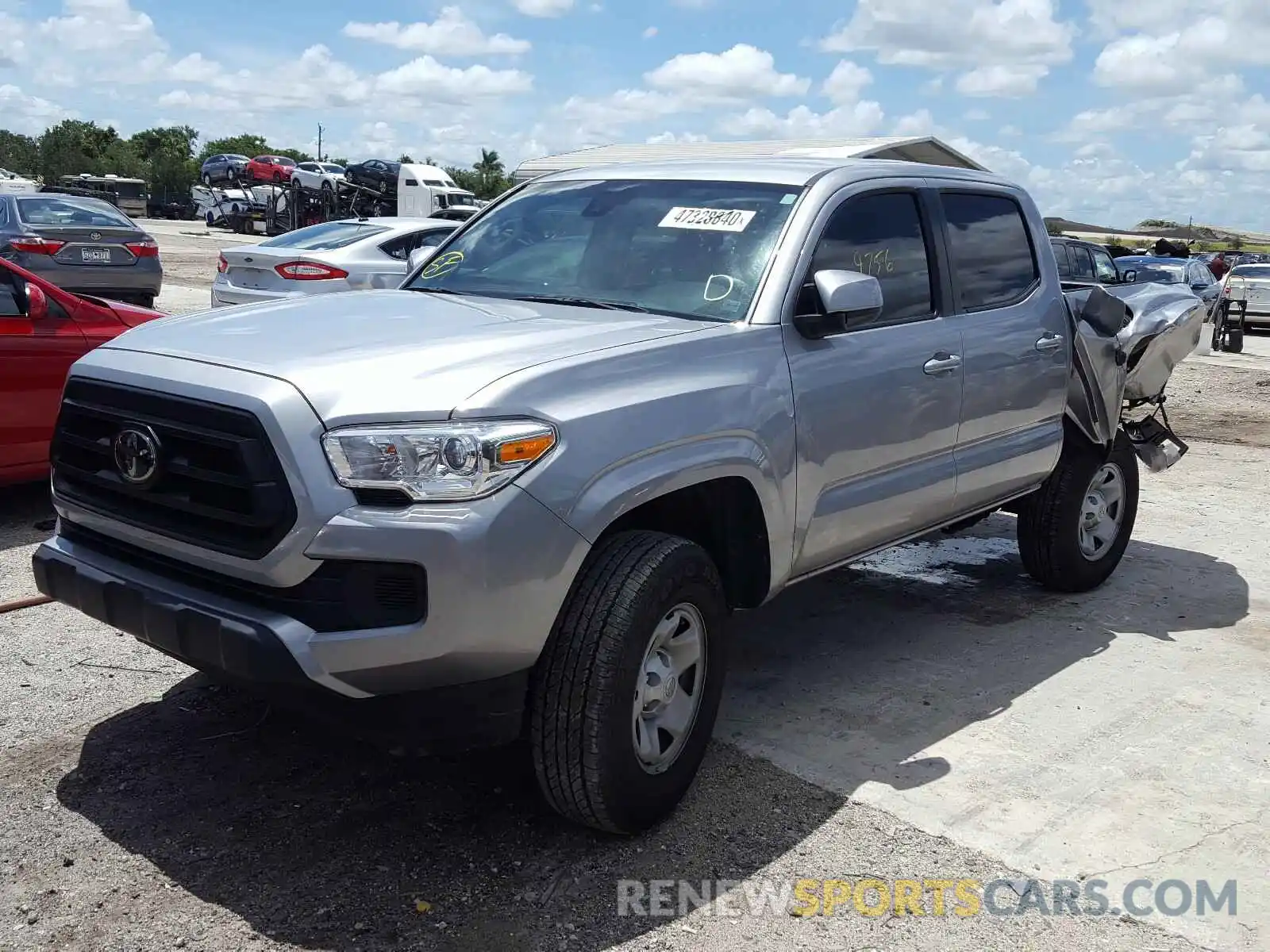 2 Photograph of a damaged car 5TFAX5GN8LX170097 TOYOTA TACOMA 2020