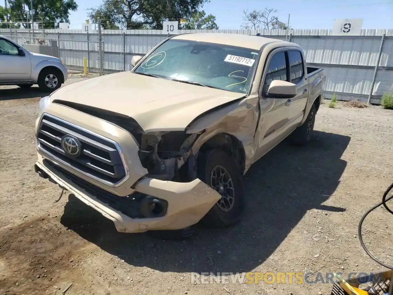 2 Photograph of a damaged car 5TFAX5GN9LX172019 TOYOTA TACOMA 2020