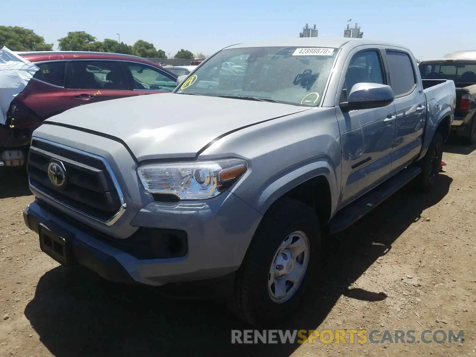 2 Photograph of a damaged car 5TFAX5GNXLX172417 TOYOTA TACOMA 2020