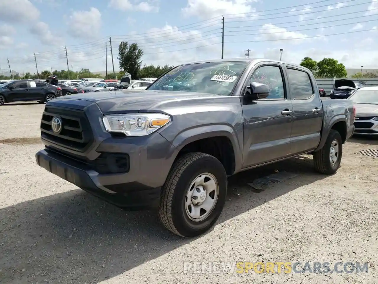 2 Photograph of a damaged car 5TFAX5GNXLX181151 TOYOTA TACOMA 2020