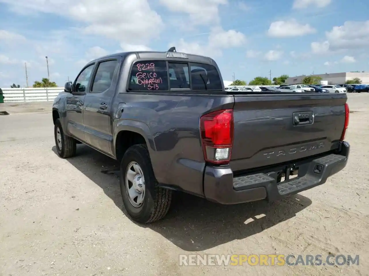 3 Photograph of a damaged car 5TFAX5GNXLX181151 TOYOTA TACOMA 2020