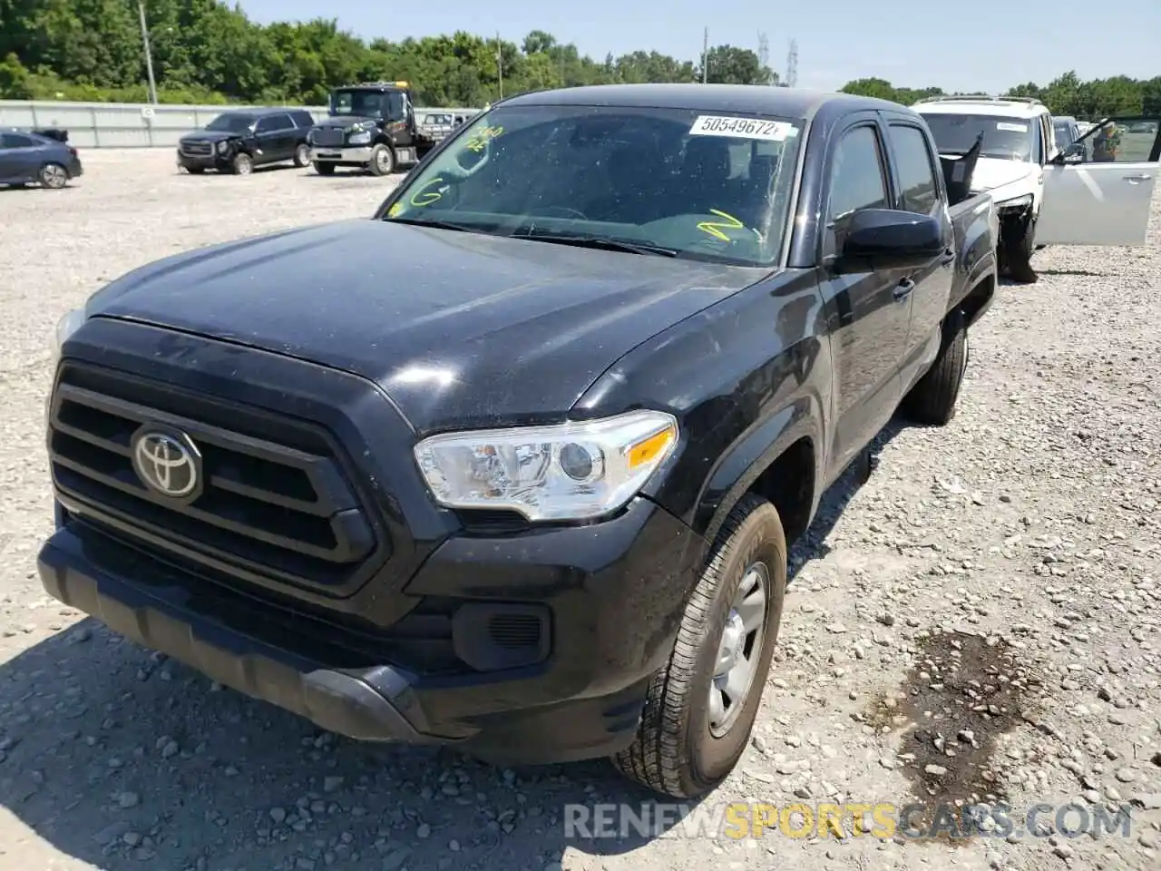 2 Photograph of a damaged car 5TFAX5GNXLX186463 TOYOTA TACOMA 2020