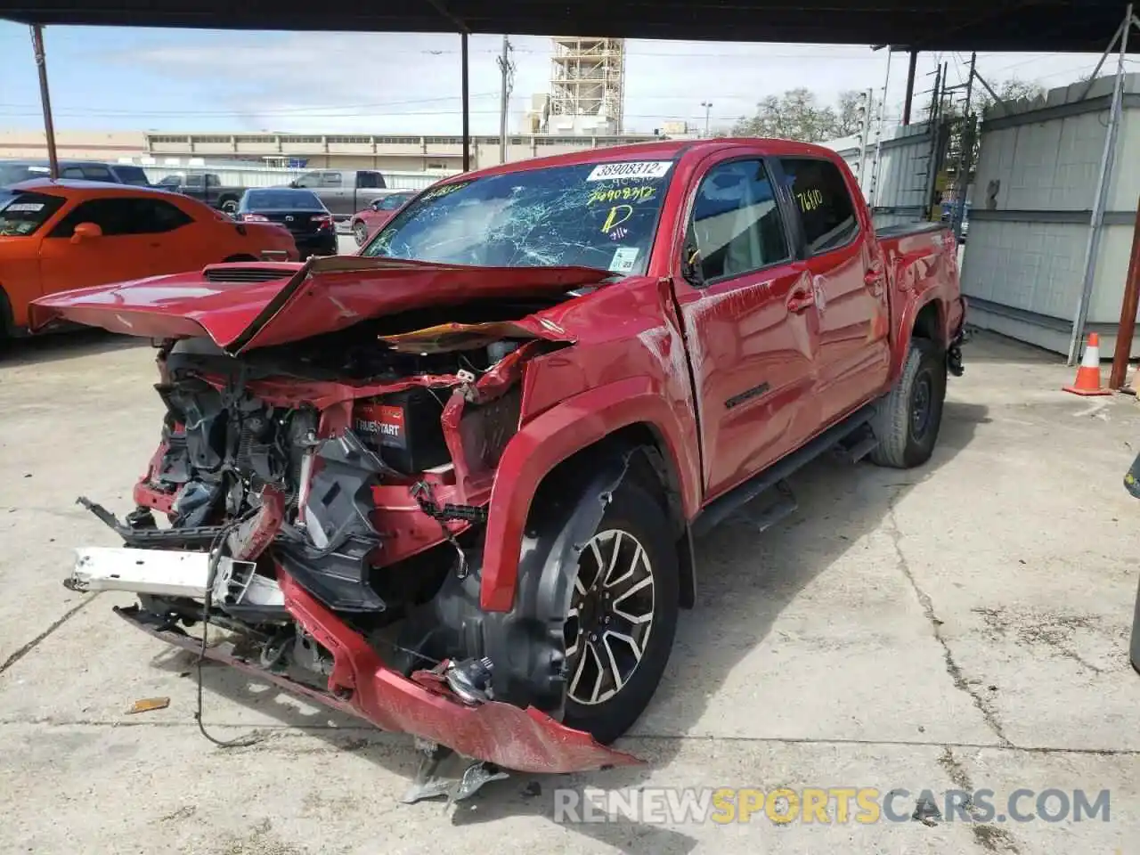 2 Photograph of a damaged car 5TFAZ5CN0LX093533 TOYOTA TACOMA 2020