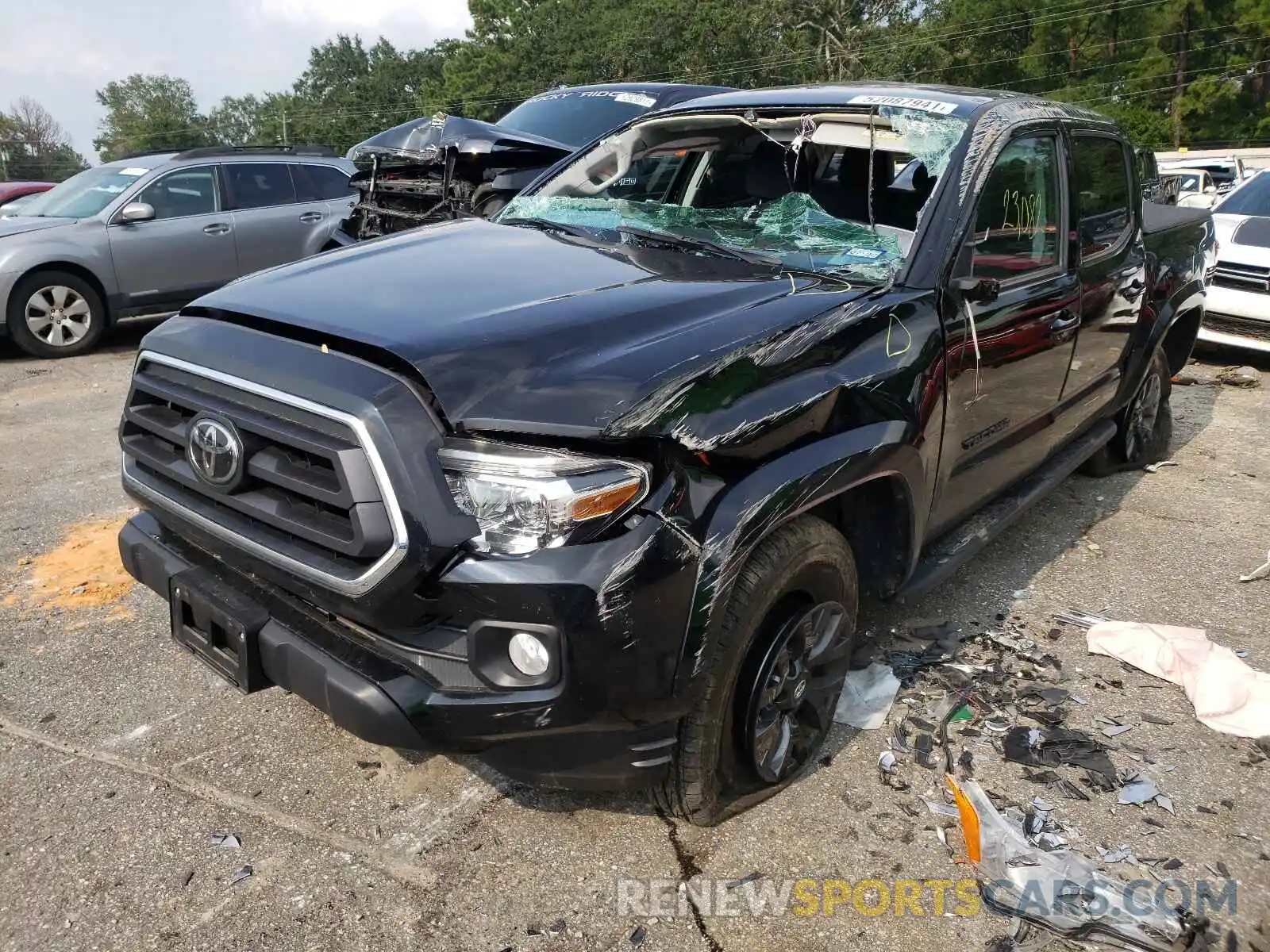 2 Photograph of a damaged car 5TFAZ5CN5LX094516 TOYOTA TACOMA 2020