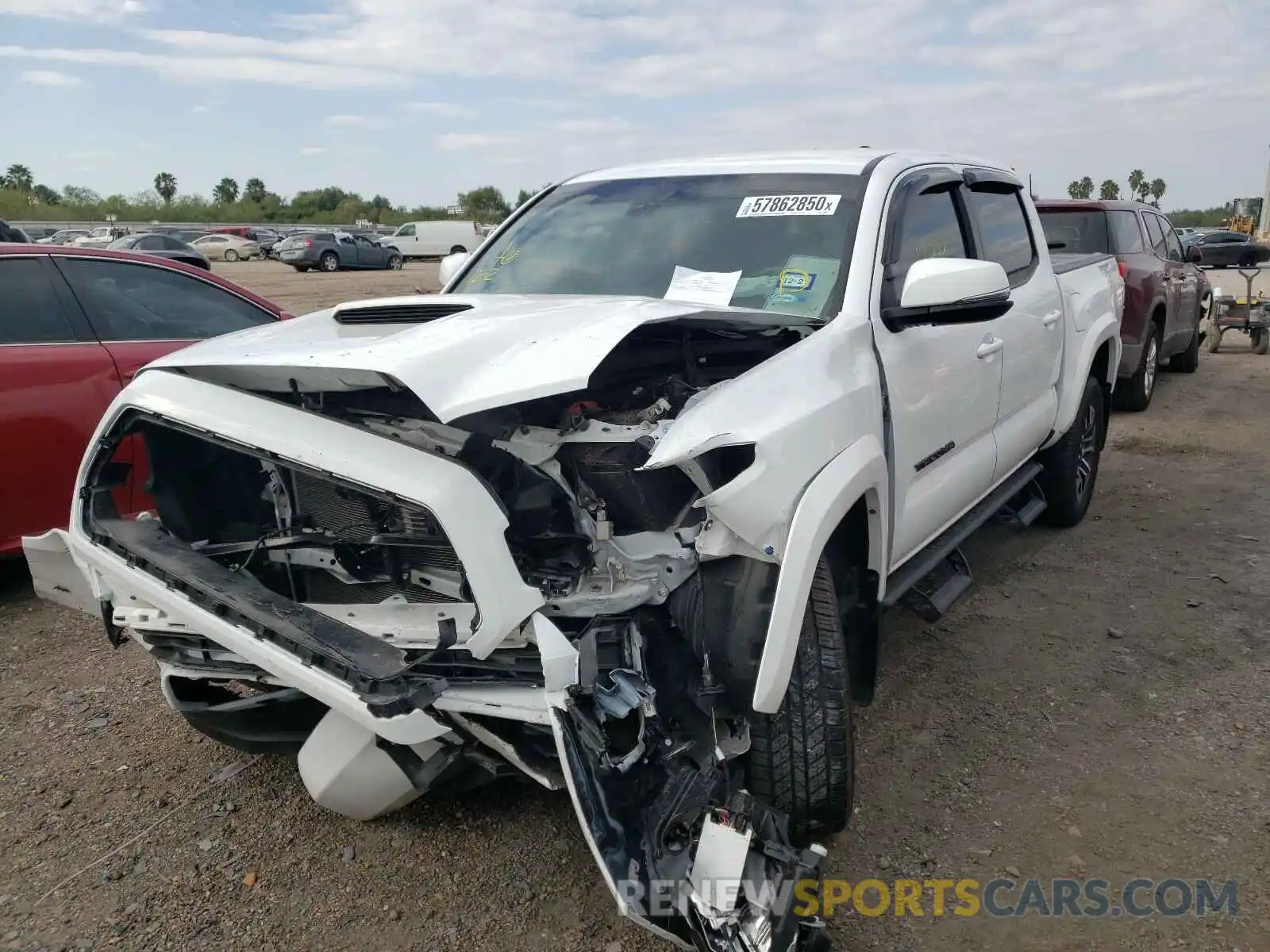 2 Photograph of a damaged car 5TFAZ5CN6LX090975 TOYOTA TACOMA 2020