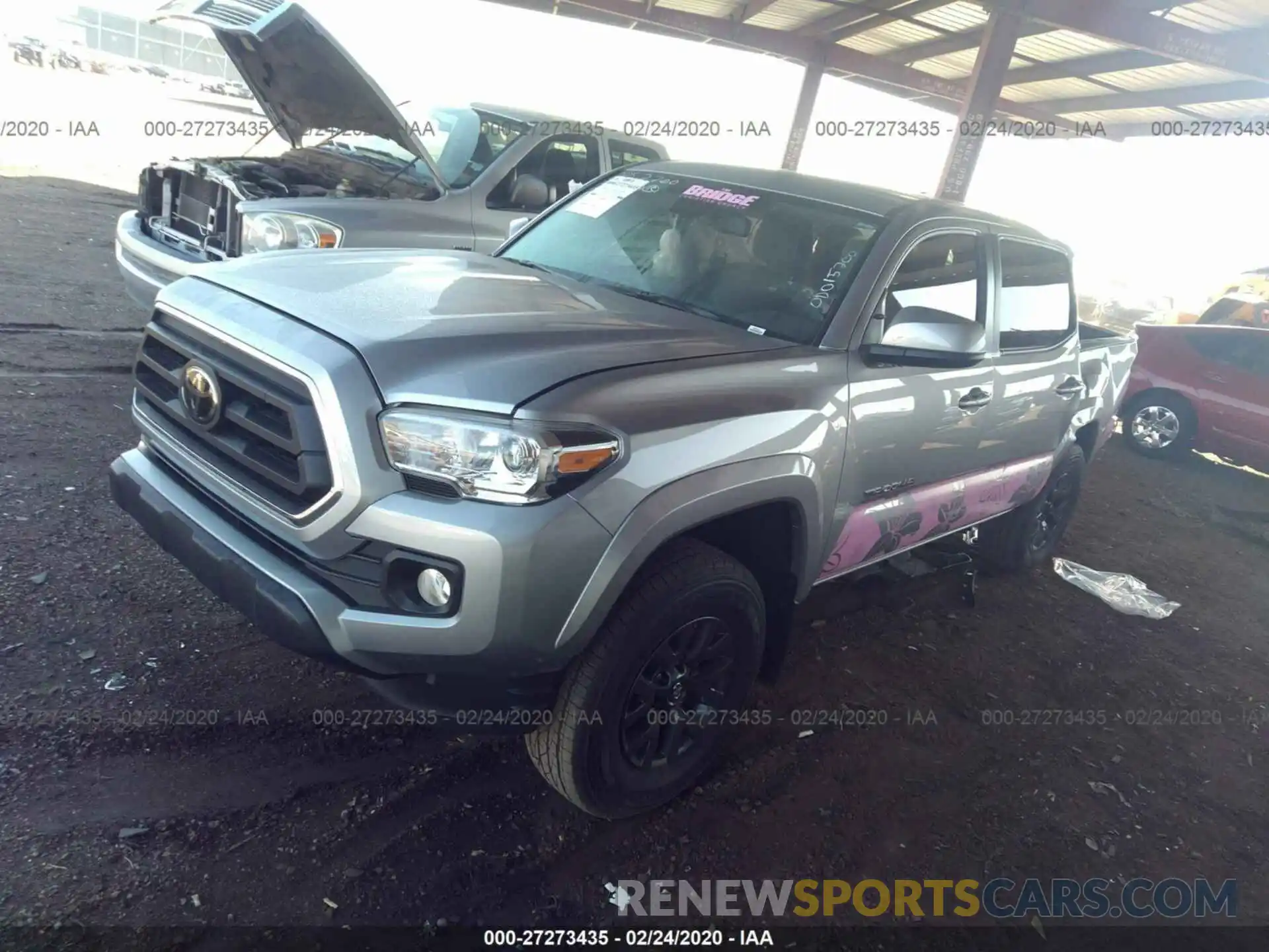 2 Photograph of a damaged car 5TFAZ5CN9LX087617 TOYOTA TACOMA 2020