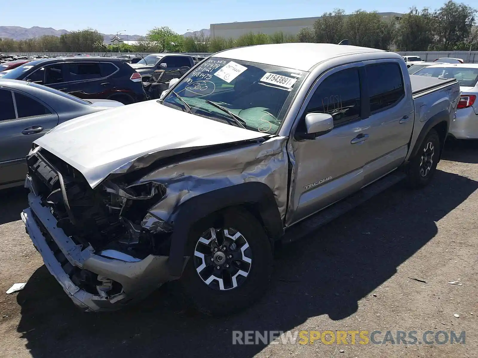 2 Photograph of a damaged car 5TFCZ5AN0LX214198 TOYOTA TACOMA 2020