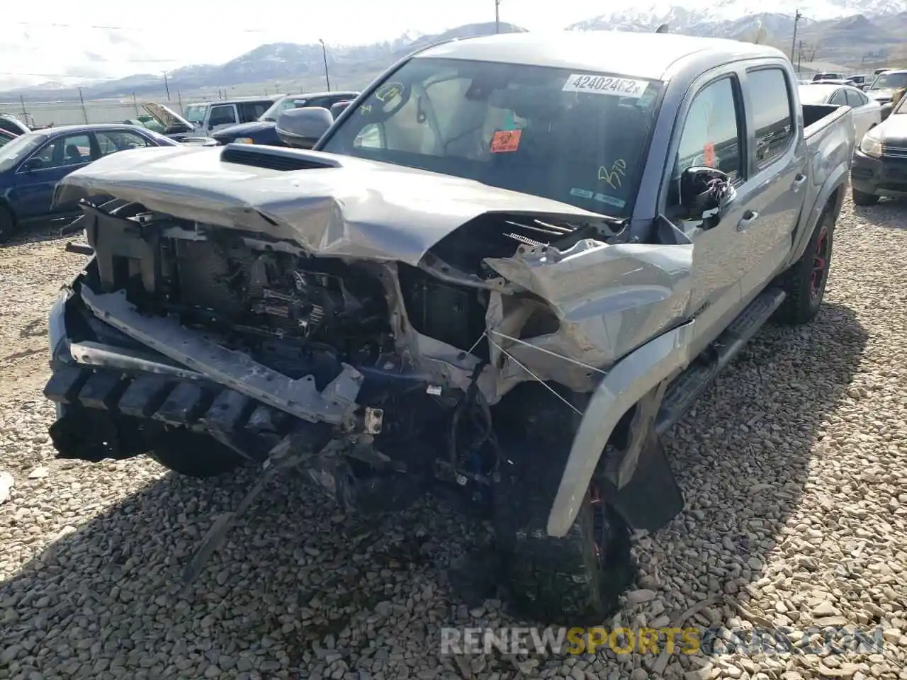 2 Photograph of a damaged car 5TFCZ5AN0LX219952 TOYOTA TACOMA 2020