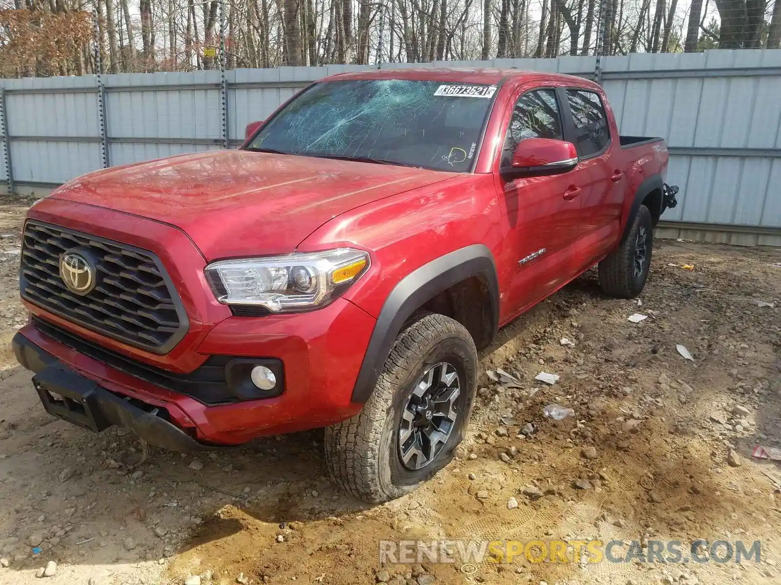 2 Photograph of a damaged car 5TFCZ5AN0LX229638 TOYOTA TACOMA 2020