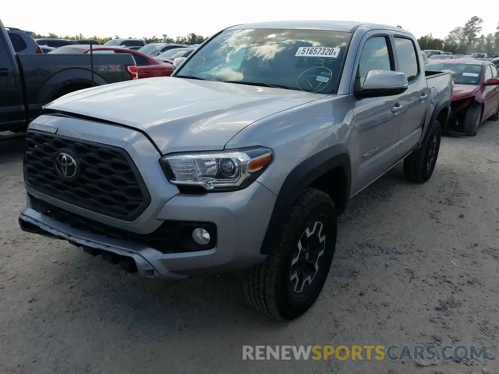 2 Photograph of a damaged car 5TFCZ5AN1LX223976 TOYOTA TACOMA 2020