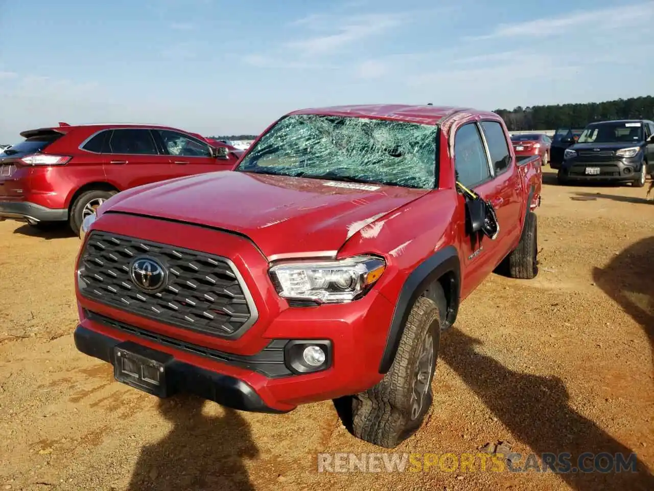 2 Photograph of a damaged car 5TFCZ5AN3LX231321 TOYOTA TACOMA 2020