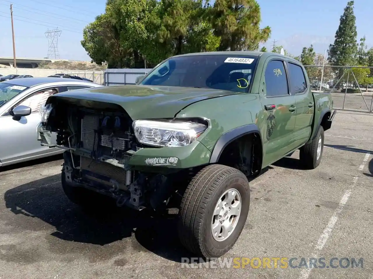 2 Photograph of a damaged car 5TFCZ5AN4LX214429 TOYOTA TACOMA 2020