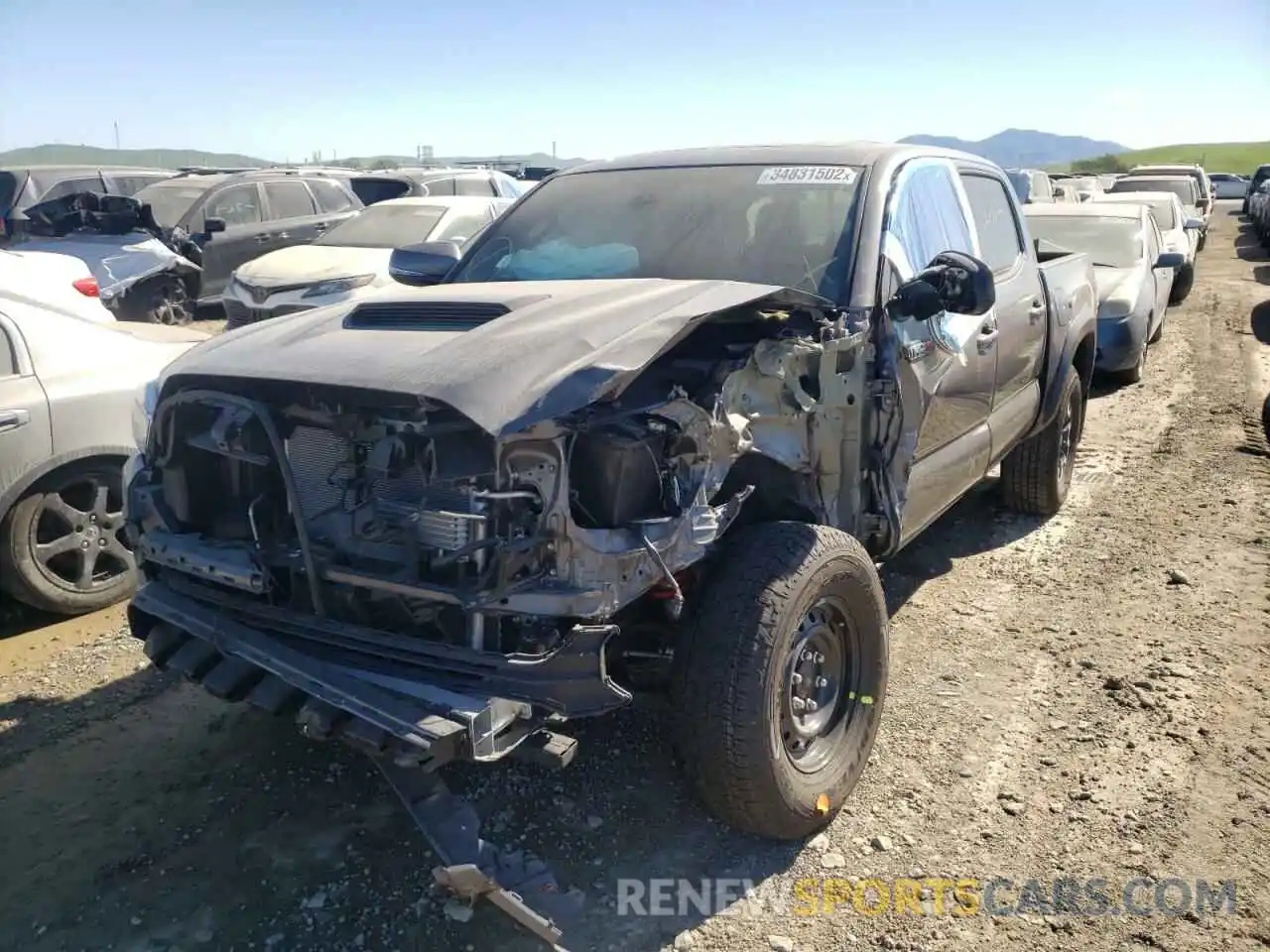 2 Photograph of a damaged car 5TFCZ5AN4LX219274 TOYOTA TACOMA 2020