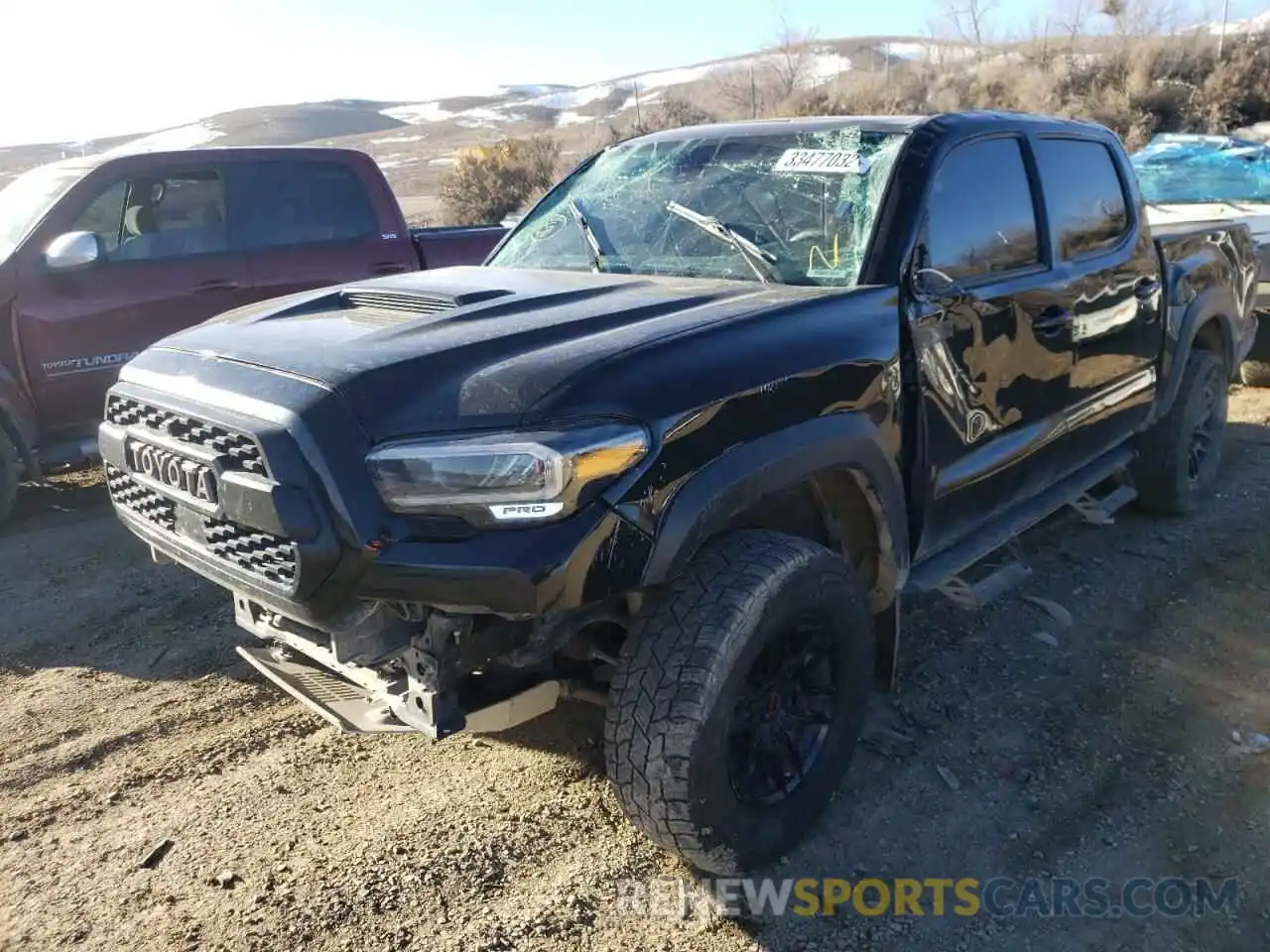 2 Photograph of a damaged car 5TFCZ5AN4LX221462 TOYOTA TACOMA 2020