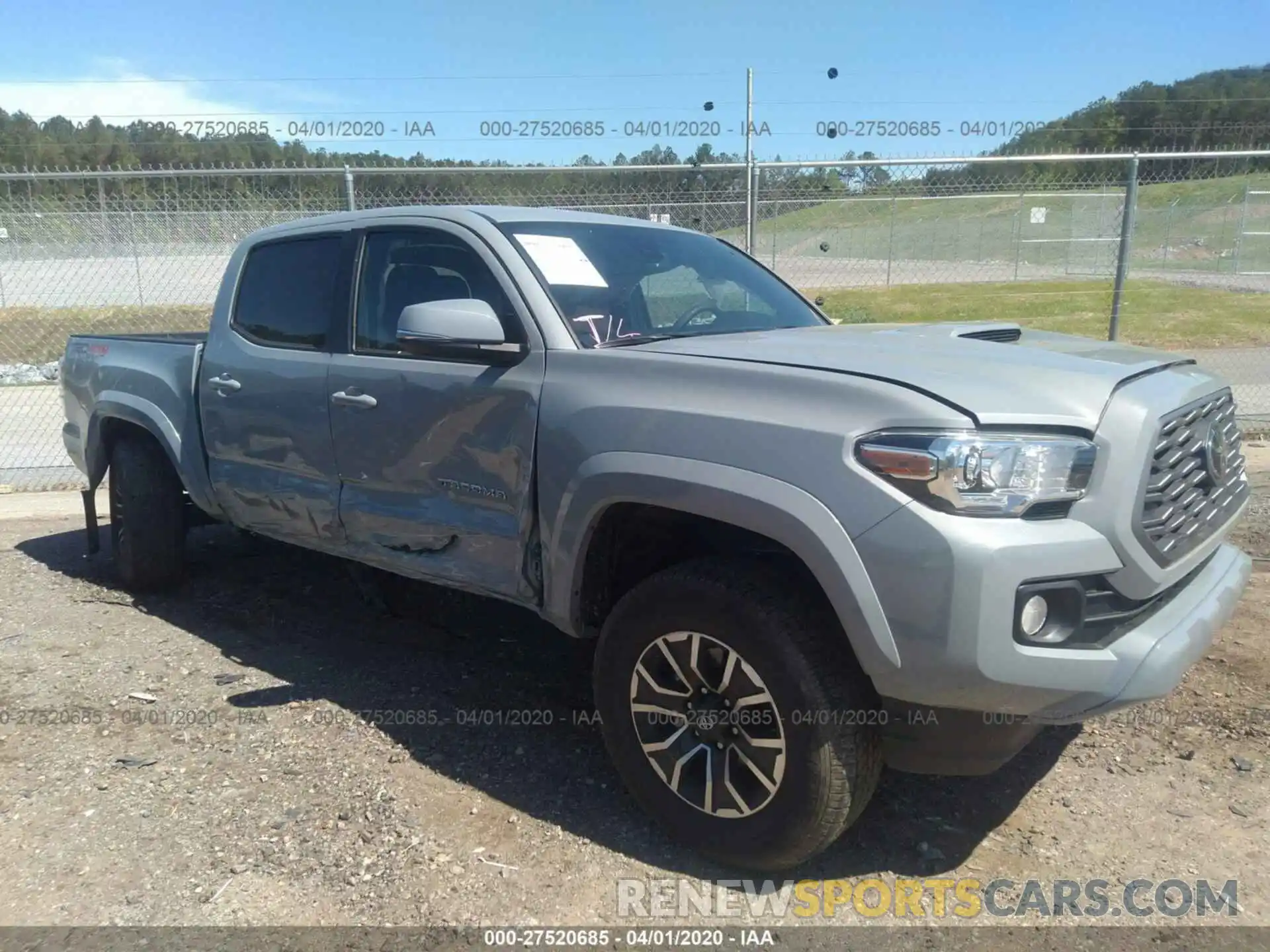 1 Photograph of a damaged car 5TFCZ5AN4LX224832 TOYOTA TACOMA 2020