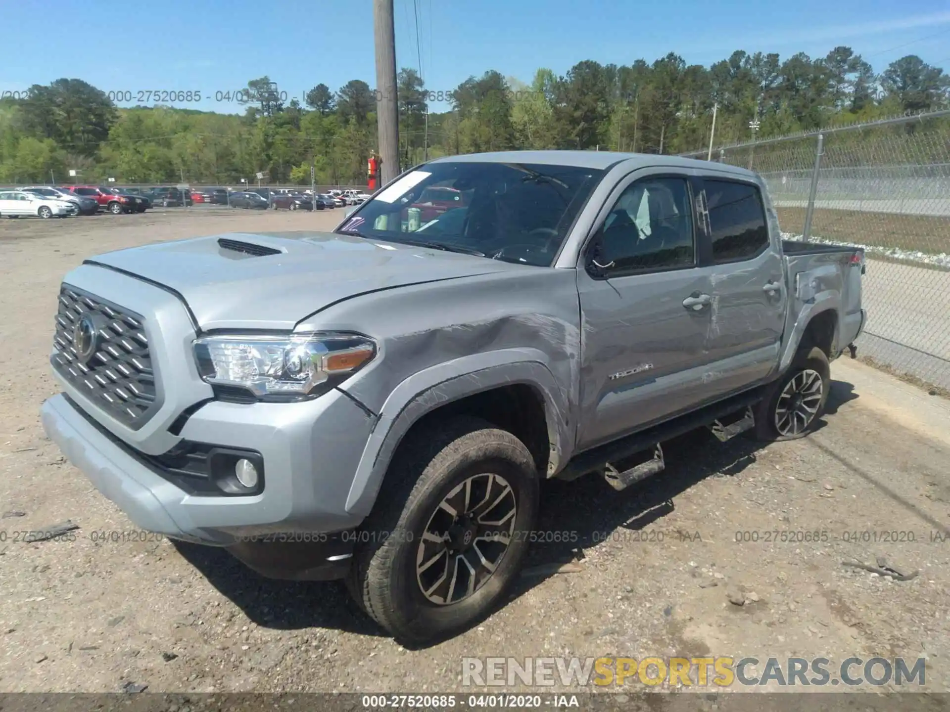 2 Photograph of a damaged car 5TFCZ5AN4LX224832 TOYOTA TACOMA 2020