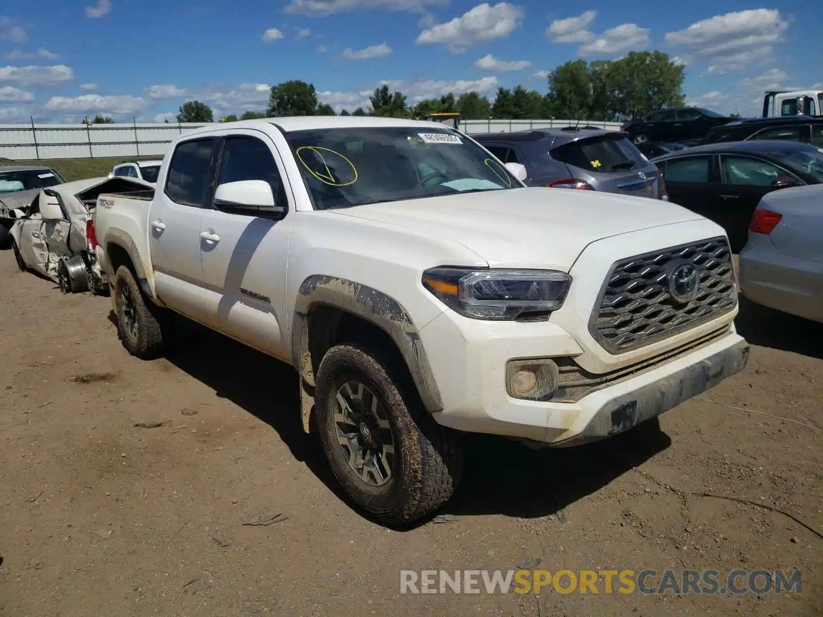 1 Photograph of a damaged car 5TFCZ5AN4LX224863 TOYOTA TACOMA 2020