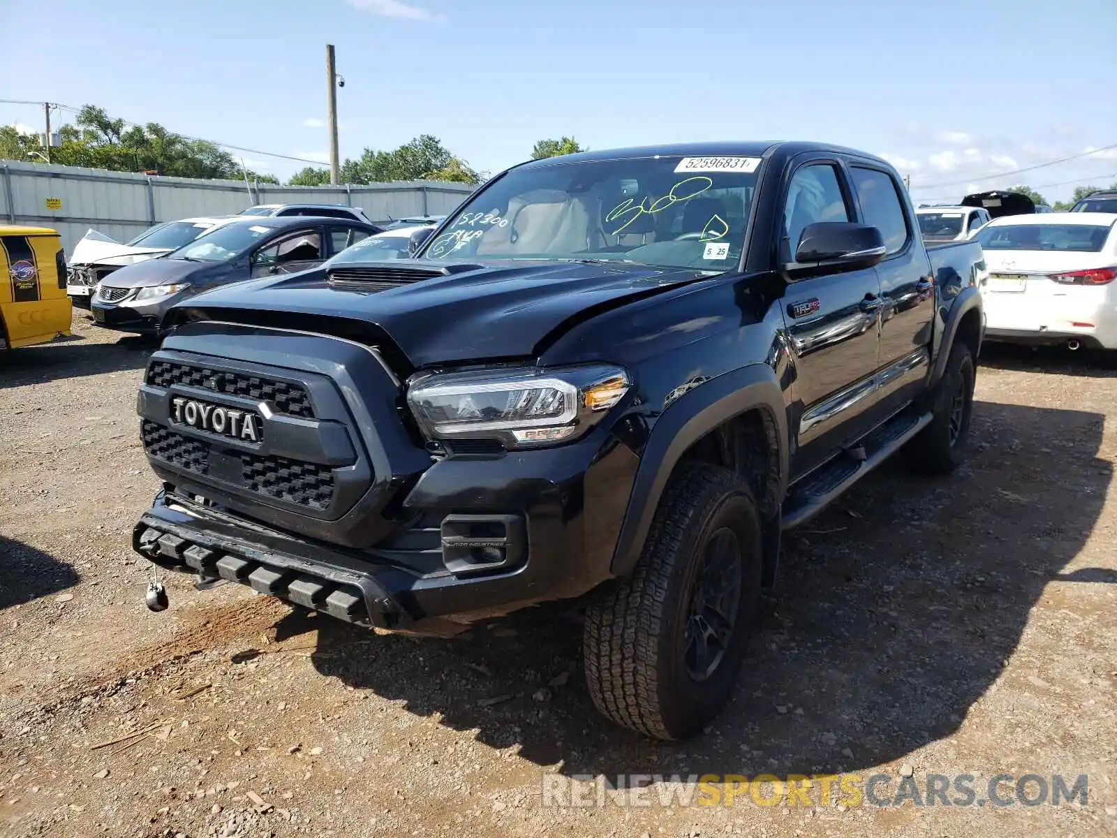 2 Photograph of a damaged car 5TFCZ5AN4LX233188 TOYOTA TACOMA 2020