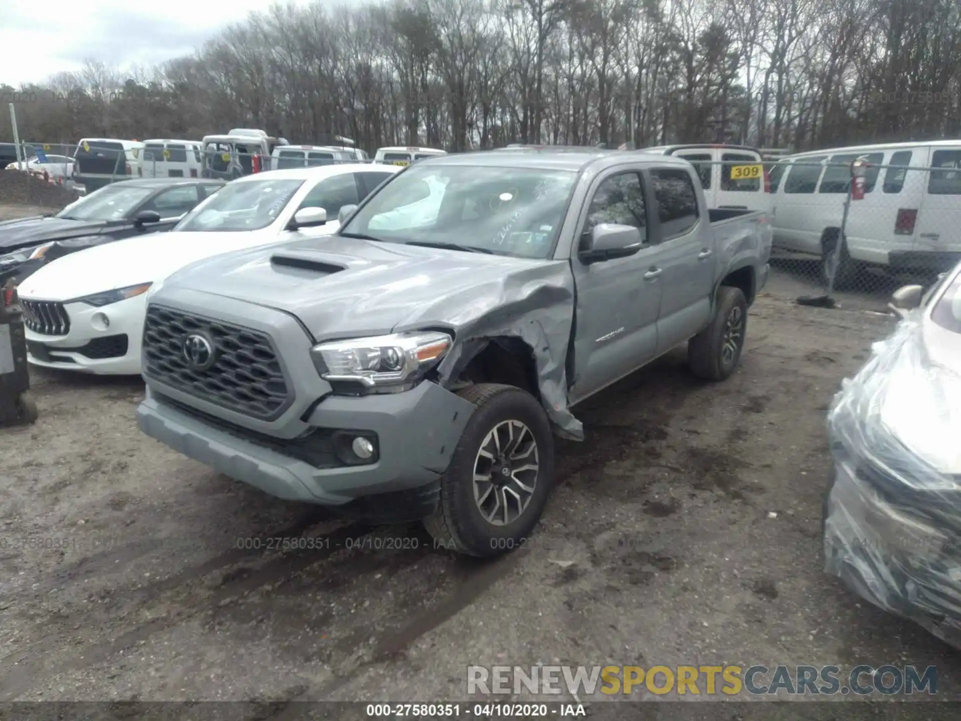 2 Photograph of a damaged car 5TFCZ5AN5LX226783 TOYOTA TACOMA 2020