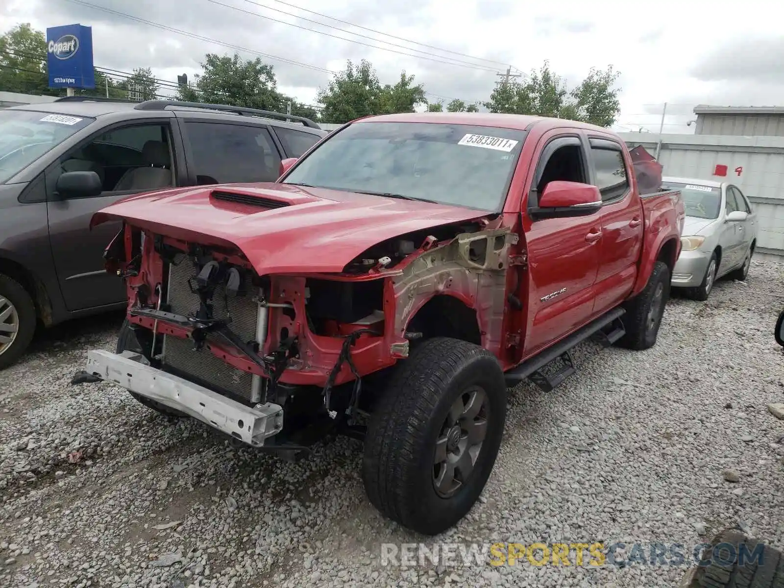 2 Photograph of a damaged car 5TFCZ5AN6LX227165 TOYOTA TACOMA 2020