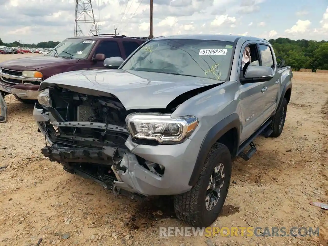 2 Photograph of a damaged car 5TFCZ5AN6LX236366 TOYOTA TACOMA 2020