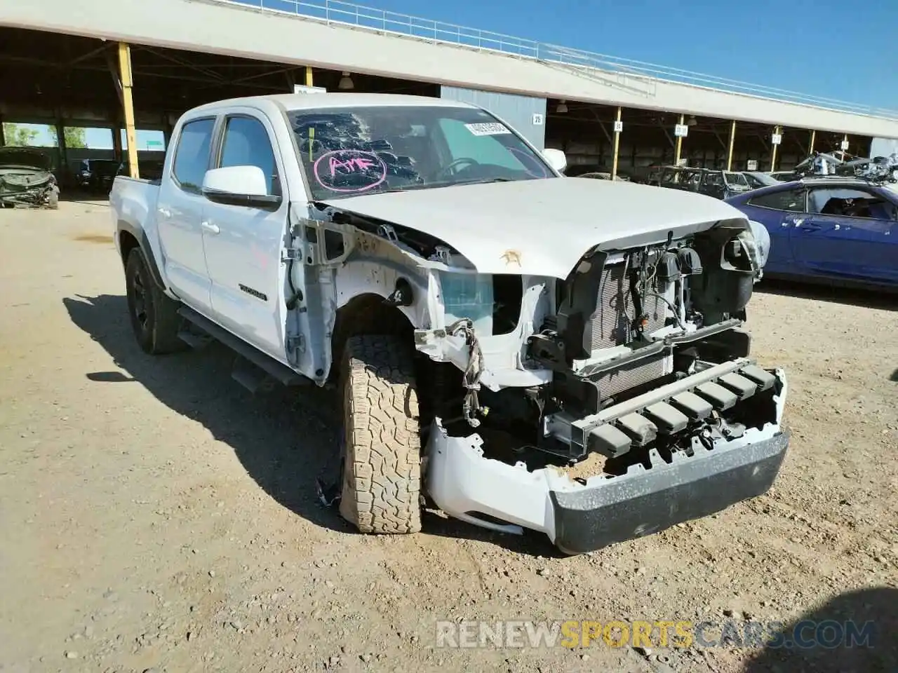 1 Photograph of a damaged car 5TFCZ5AN7LX242421 TOYOTA TACOMA 2020