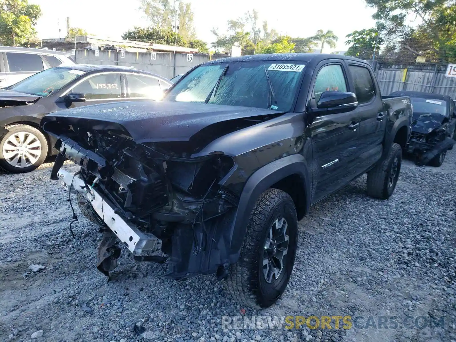 2 Photograph of a damaged car 5TFCZ5AN8LX222145 TOYOTA TACOMA 2020