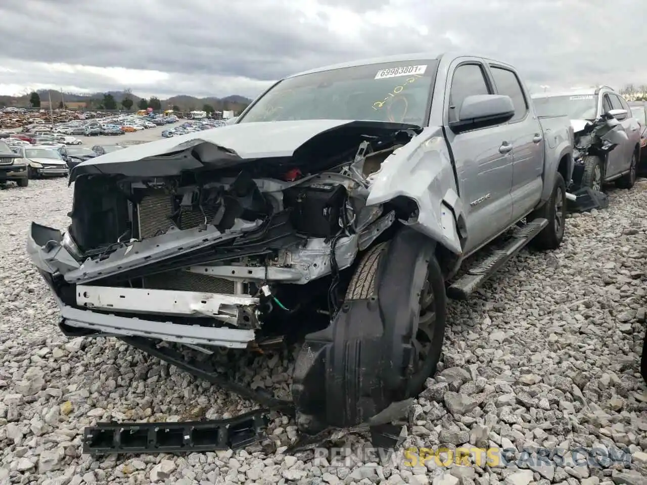 2 Photograph of a damaged car 5TFCZ5AN8LX243464 TOYOTA TACOMA 2020