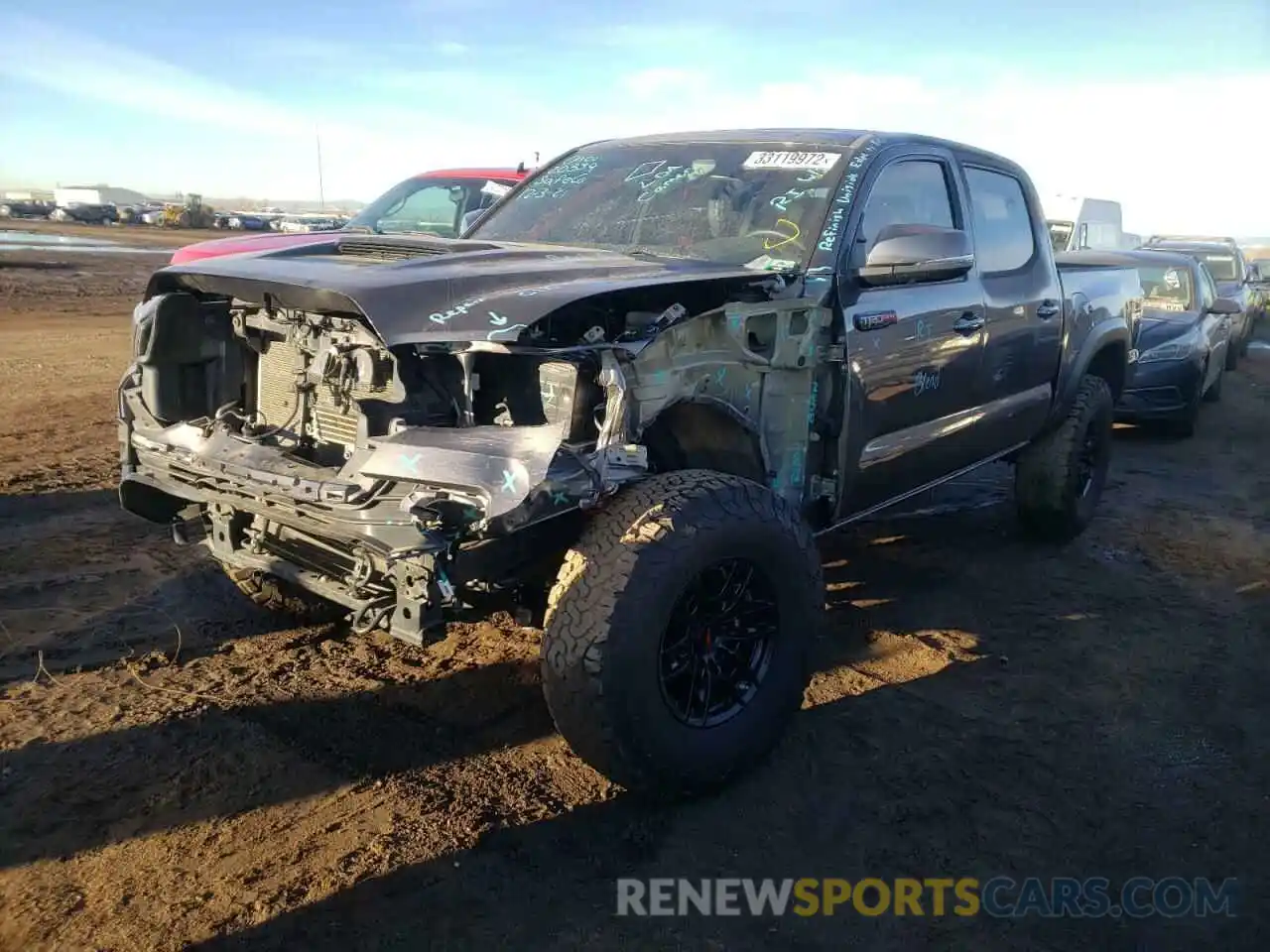 2 Photograph of a damaged car 5TFCZ5AN9LX215463 TOYOTA TACOMA 2020