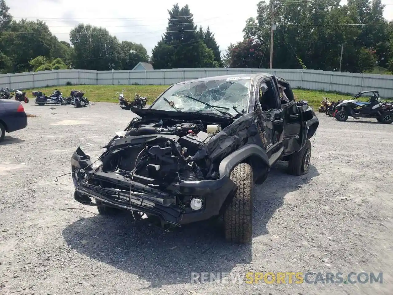 2 Photograph of a damaged car 5TFCZ5AN9LX238368 TOYOTA TACOMA 2020