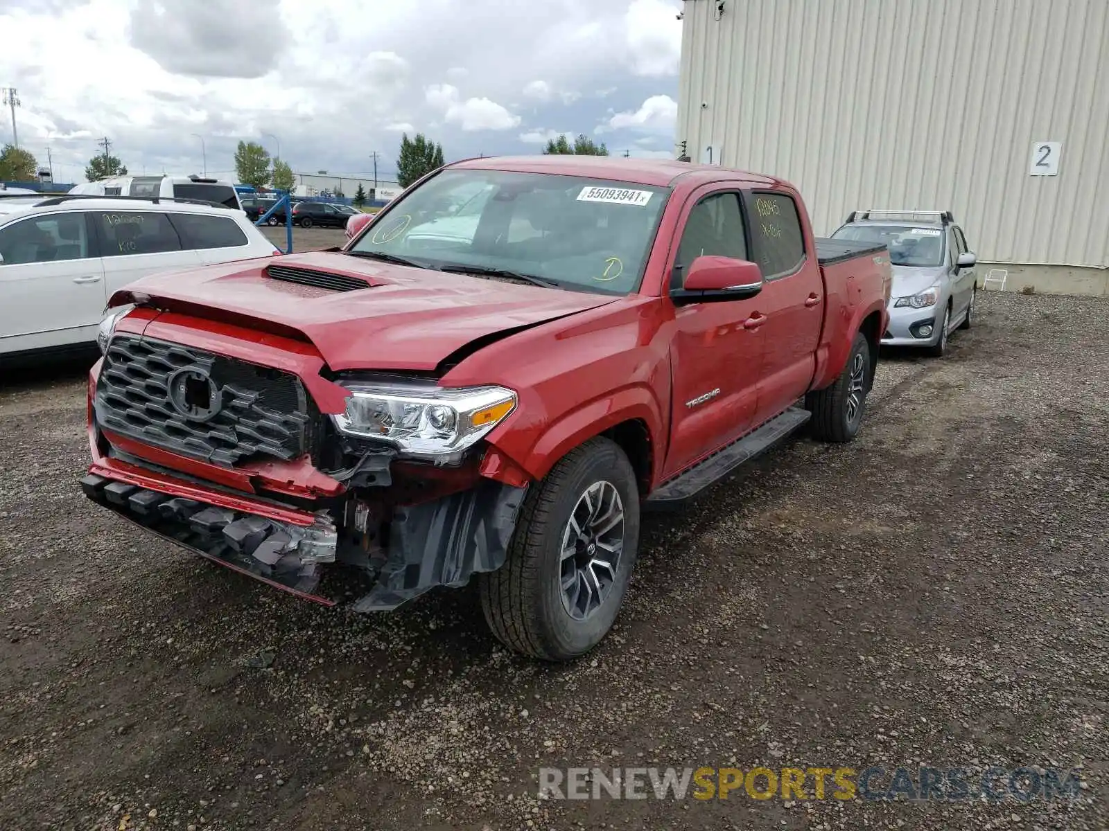 2 Photograph of a damaged car 5TFDZ5BN2LX046972 TOYOTA TACOMA 2020