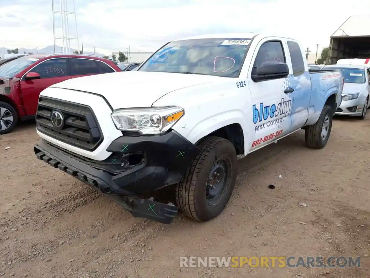 2 Photograph of a damaged car 5TFRX5GN0LX171456 TOYOTA TACOMA 2020