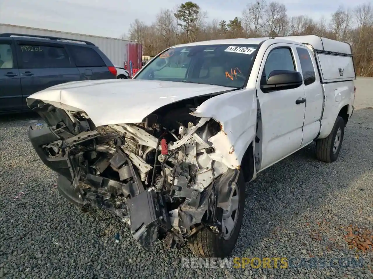 2 Photograph of a damaged car 5TFRX5GN1LX172972 TOYOTA TACOMA 2020