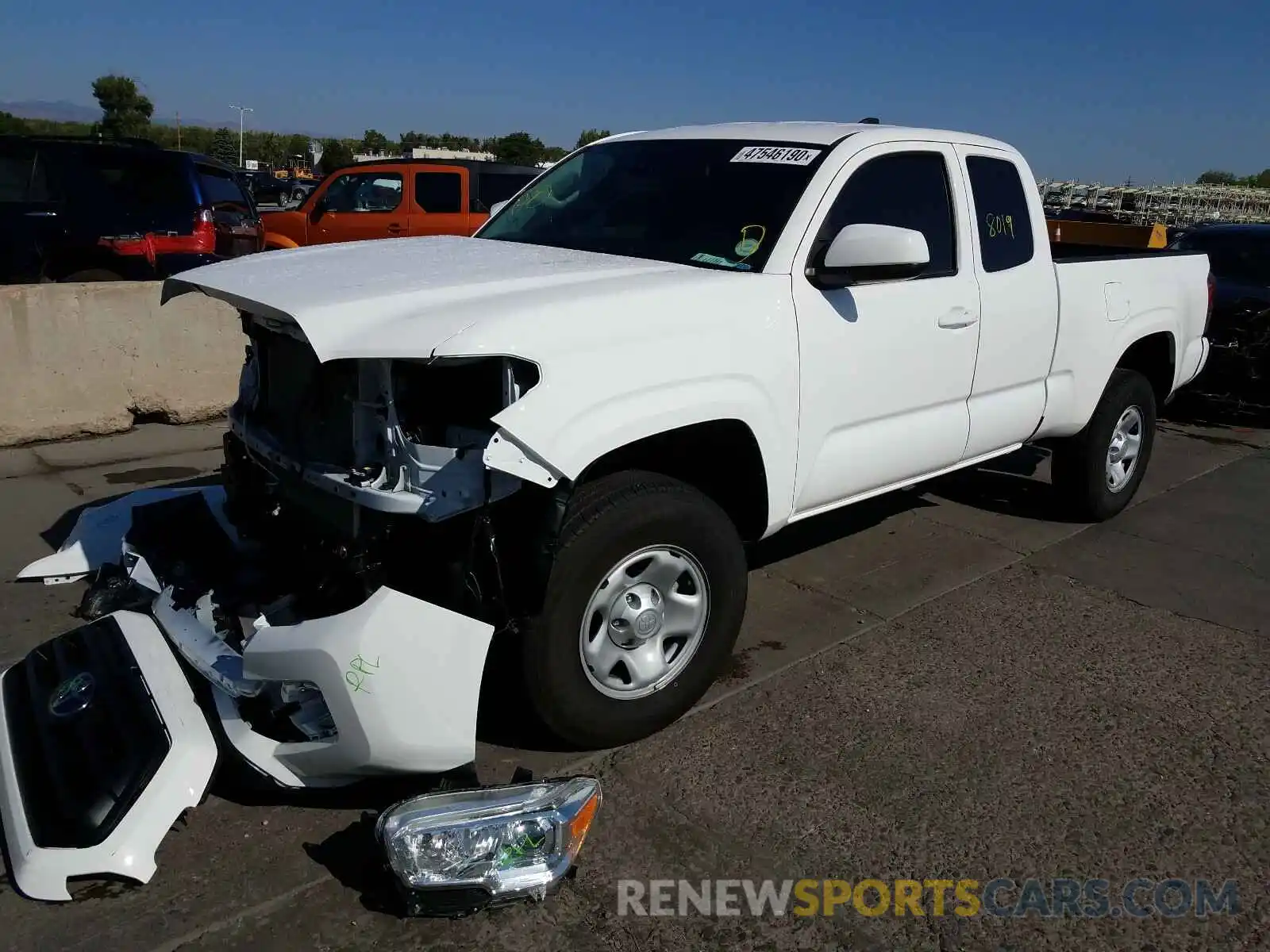 2 Photograph of a damaged car 5TFRX5GN1LX173118 TOYOTA TACOMA 2020