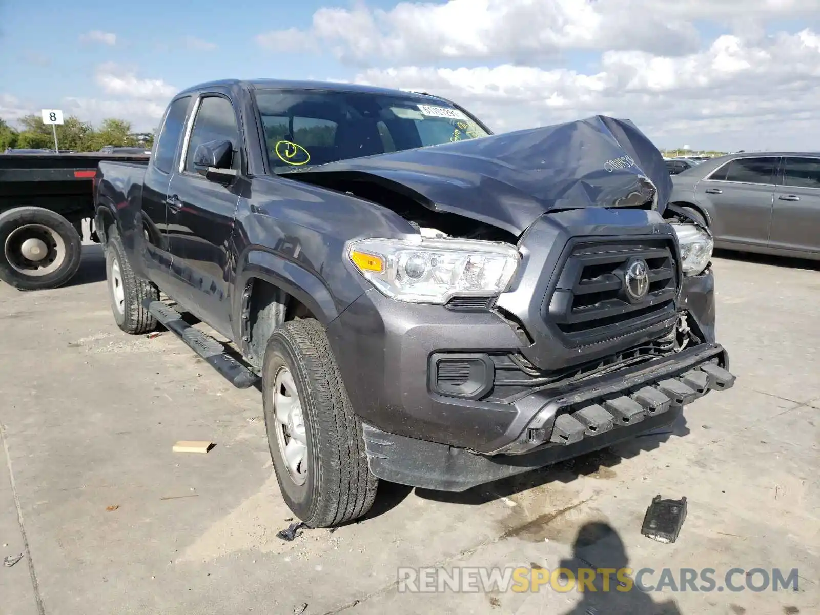 1 Photograph of a damaged car 5TFRX5GN3LX176912 TOYOTA TACOMA 2020